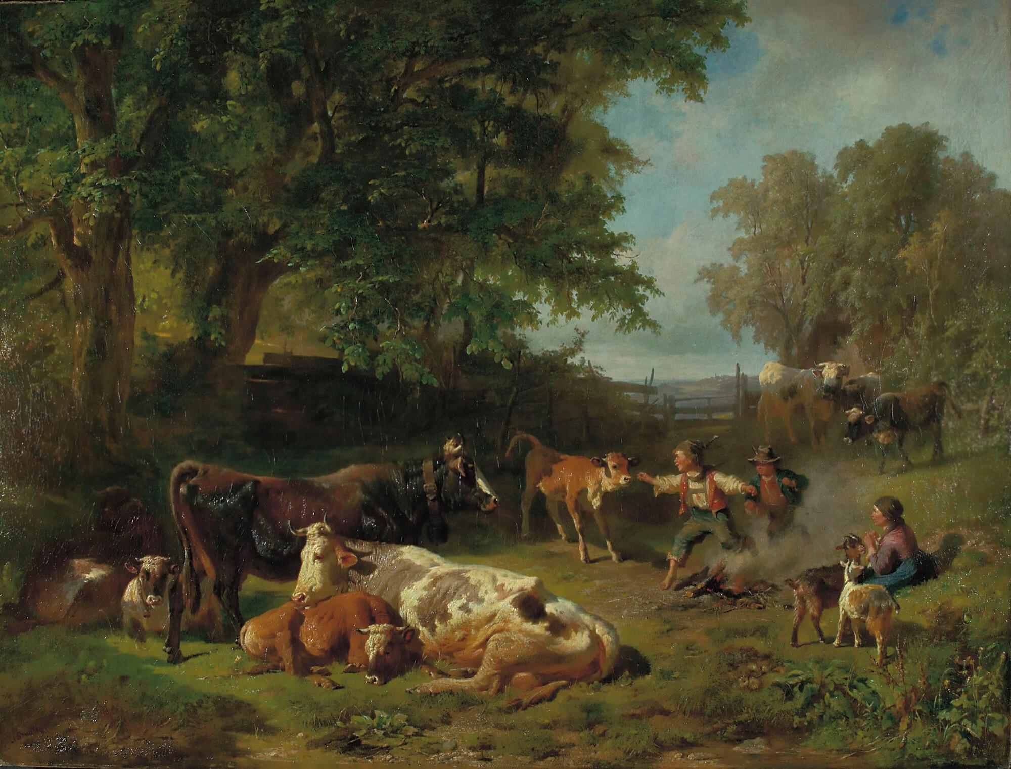 Anton Braith - Das Spiel mit dem Kälbchen.