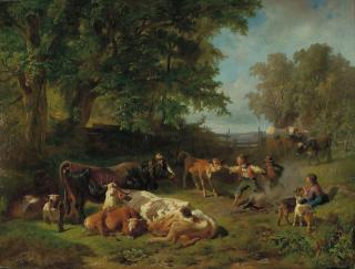 Anton Braith - Das Spiel mit dem Kälbchen.