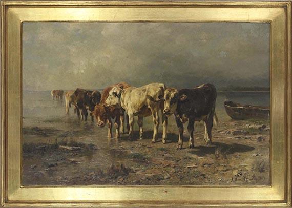 Anton Braith - Kühe am Seeufer