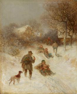 Anton Burger - Die Schlittenfahrt