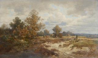 Anton Burger - Taunuslandschaft mit Schafen