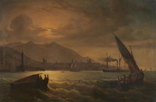 Anton Castell - Abendstimmung im Hafen