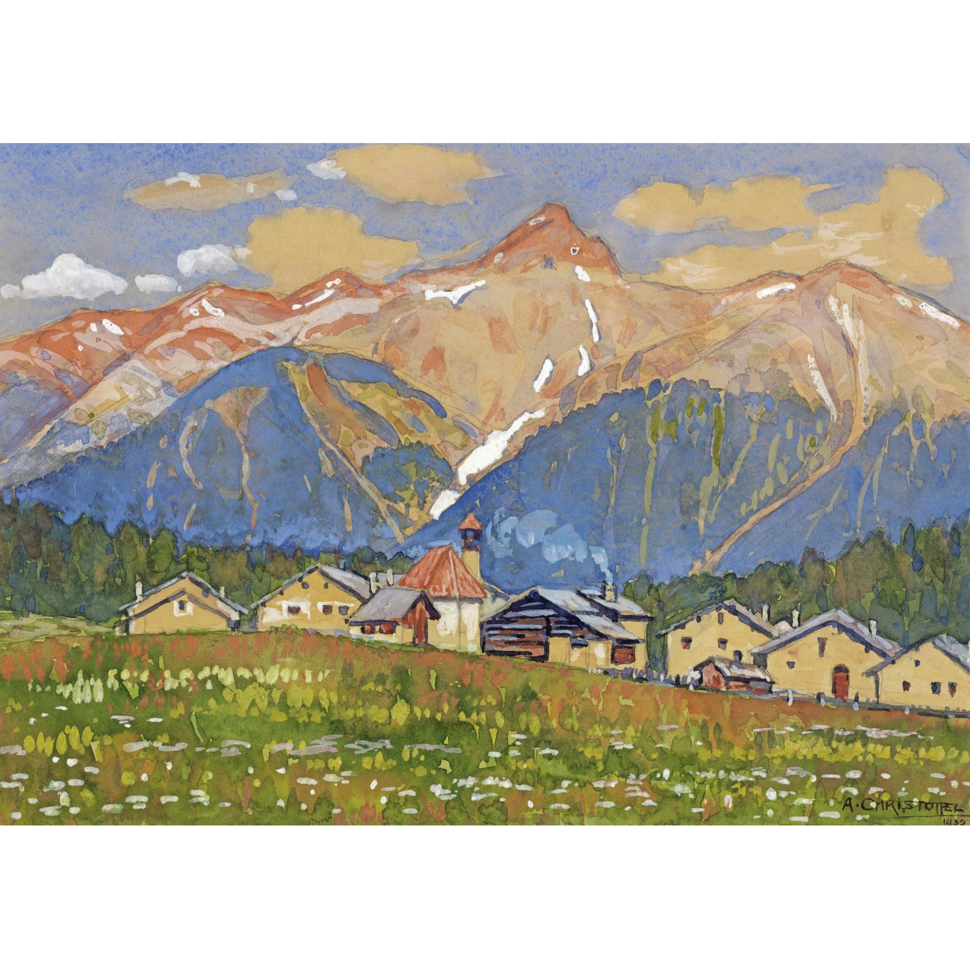 Anton Christoffel - Susauna, 1935 Susauna, 1935 Piz D\'Esan (Engadin) Mount Esan (Engadin)