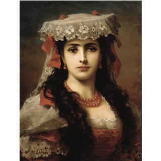 Anton Ebert - Czech Portrait Of A Young Spanish Woman