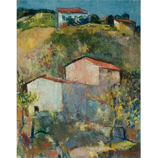 Anton Faistauer - Austrian Häuser Am Hang (Houses On A Slope)