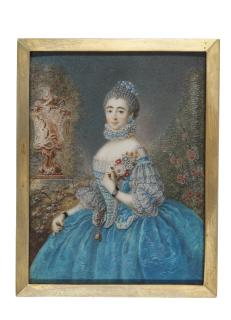 Anton Friedrich König - Portrait Of A Lady, Traditionally Identified As The Sister Of Generalin Von Duhan, Circa 1760