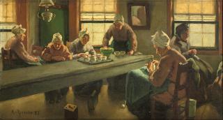 Anton Gerhard Alexander Ridder van Rappard - Oudevrouwenhuis te Terschelling: the Old Women-house on West-Terschelling