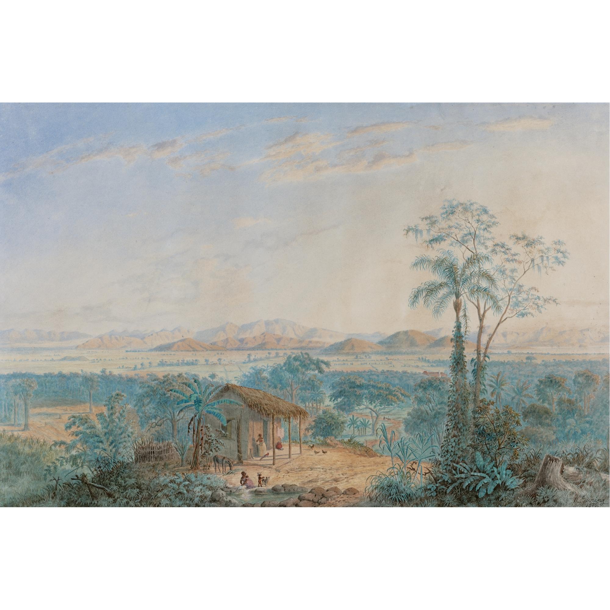 Anton Goering - Conuco En Los Valles De Aragua Con El Lago De Valencia Al Extremo Derecho