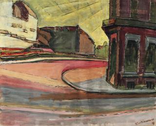 Anton Kerschbaumer - Straßenecke III (Ostende)