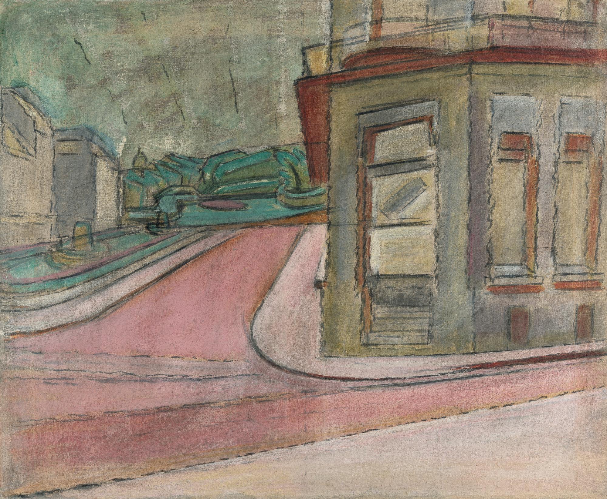 Anton Kerschbaumer - „Strassenecke IV.“ (Ostende)