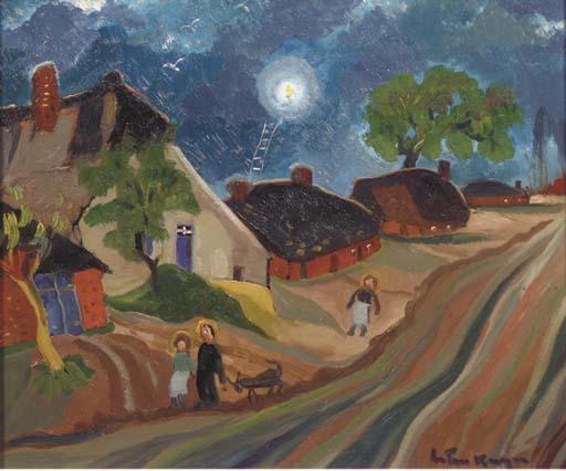 Anton Kruysen - Dorpsgezicht - View in a village