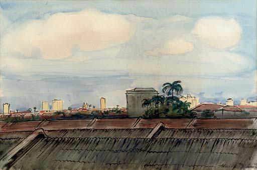 Anton Leidl - A panoramic view of Santos