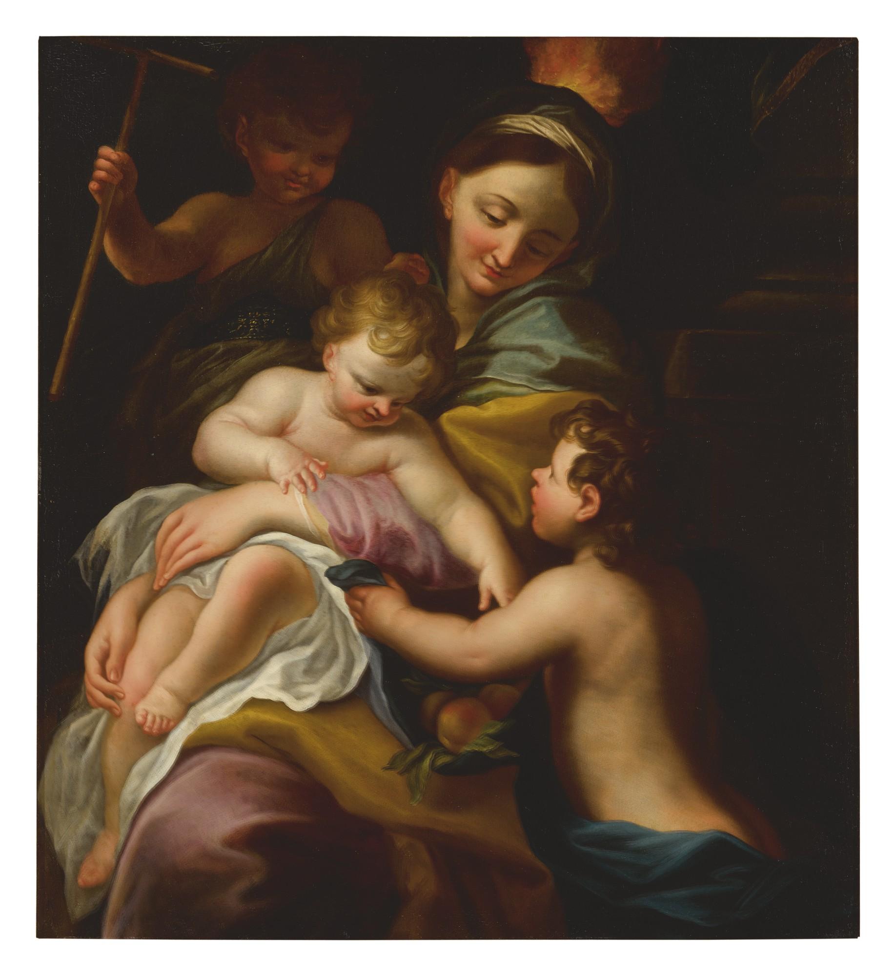 Anton Maria Piola - Madonna And Child With St. John The Baptist (Allegory Of Charity)