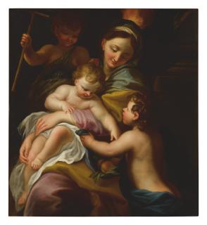 Anton Maria Piola - Madonna And Child With St. John The Baptist (Allegory Of Charity)