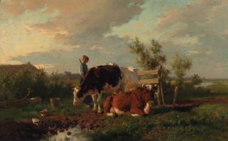 Anton Mauve - A tranquil pasture