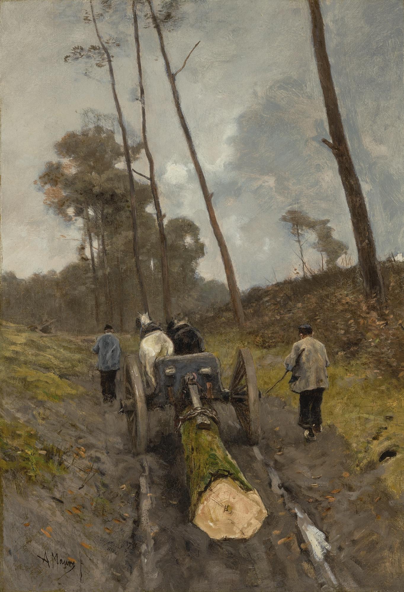 Anton Mauve - Carting The Log