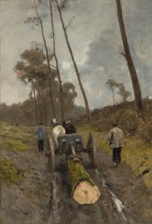 Anton Mauve - Carting The Log