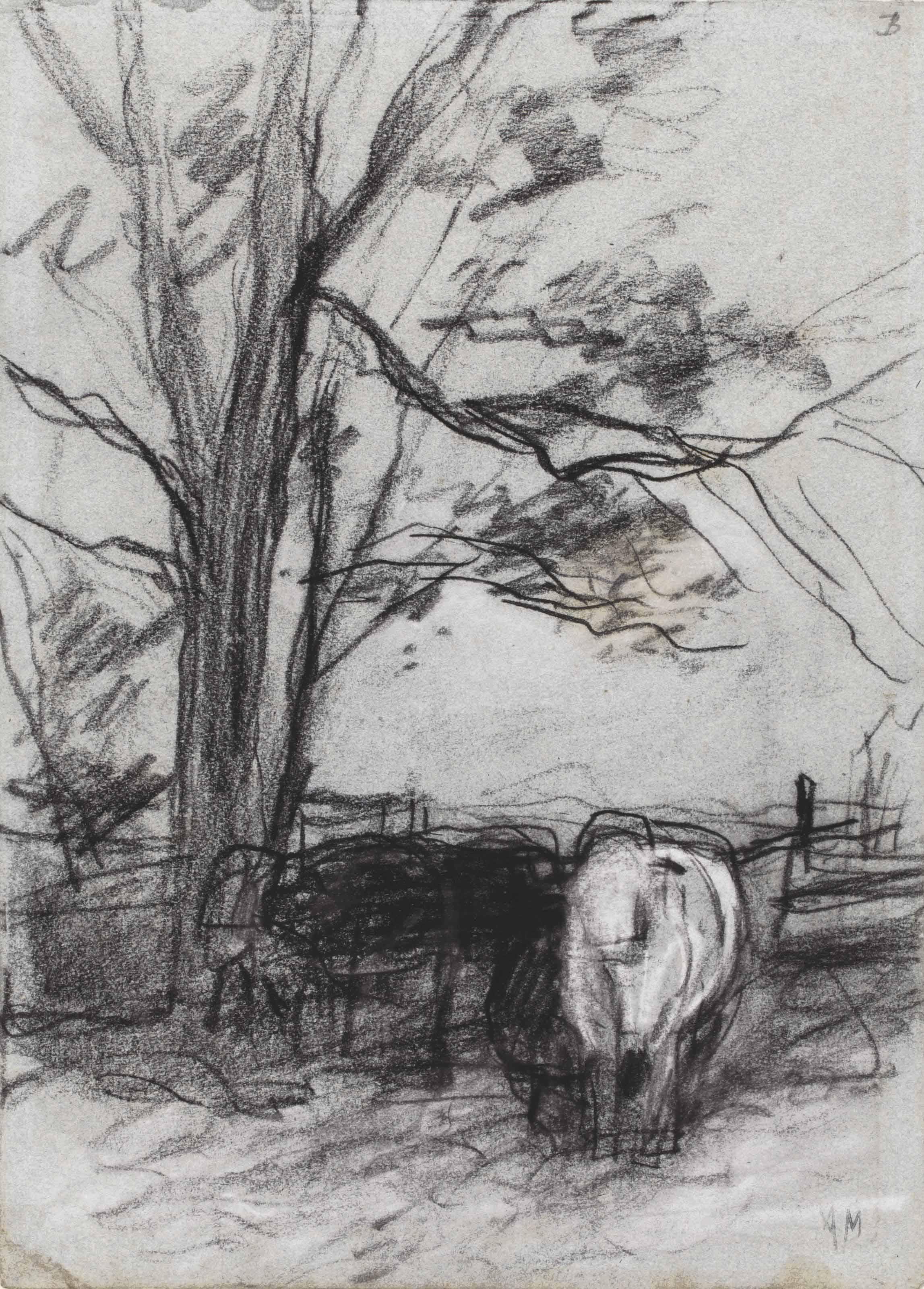 Anton Mauve - \'De Melkbocht\': Cows In The Corner Of A Field