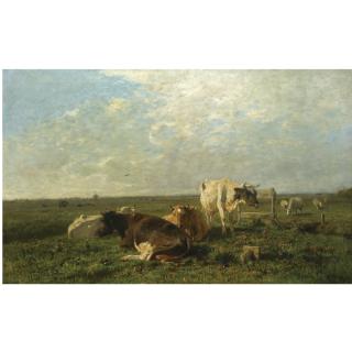 Anton Mauve - Dutch cattle At Pasture