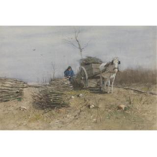 Anton Mauve - Dutch The Wood Gatherer