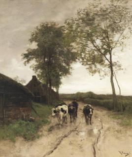 Anton Mauve - Entering the village