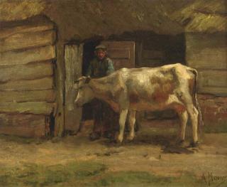 Anton Mauve - Outside the stable