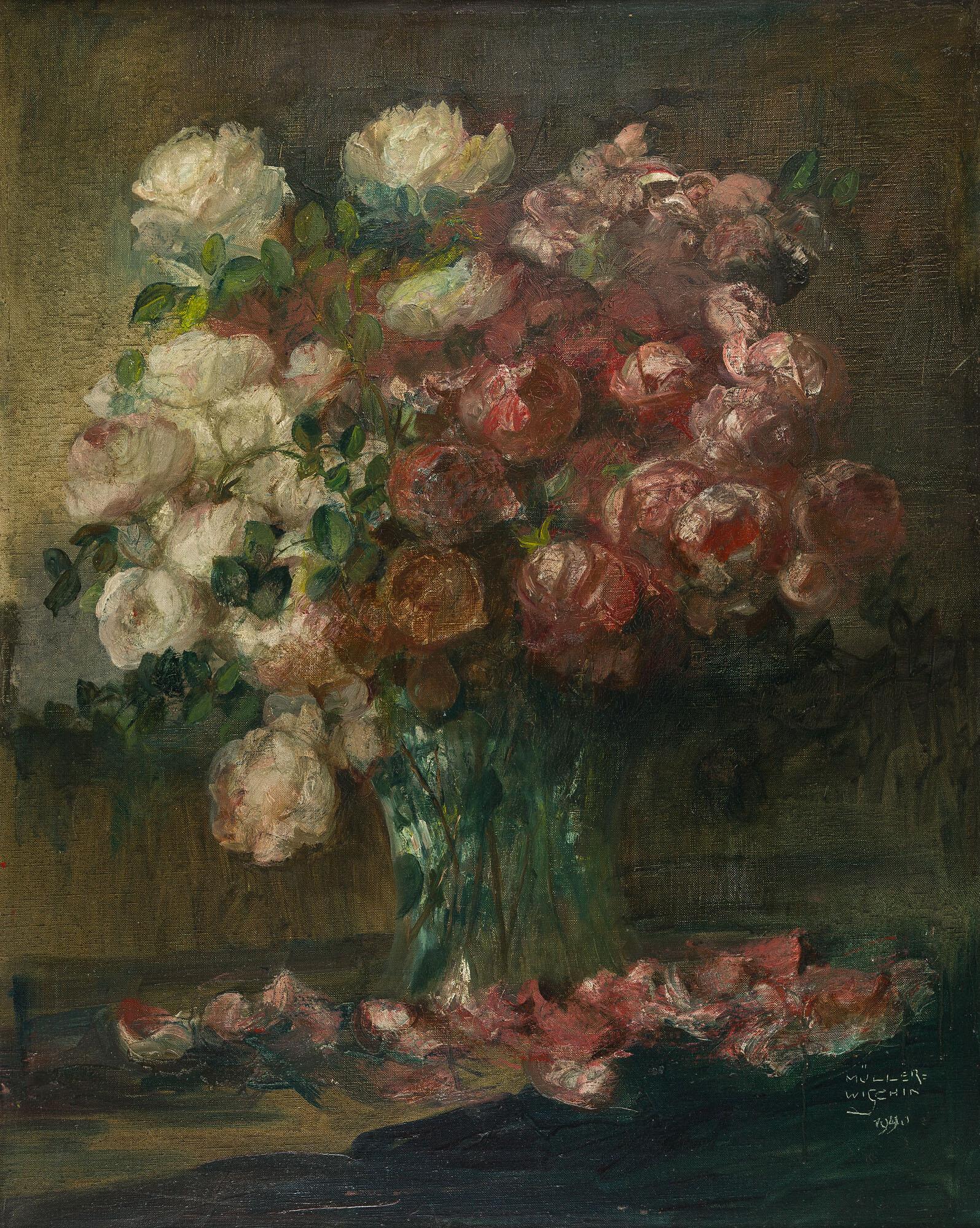 Anton Müller-Wischin - „Bunter Rosenstrauß“.