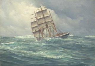 Anton Otto Fischer - Running Under Heavy Seas