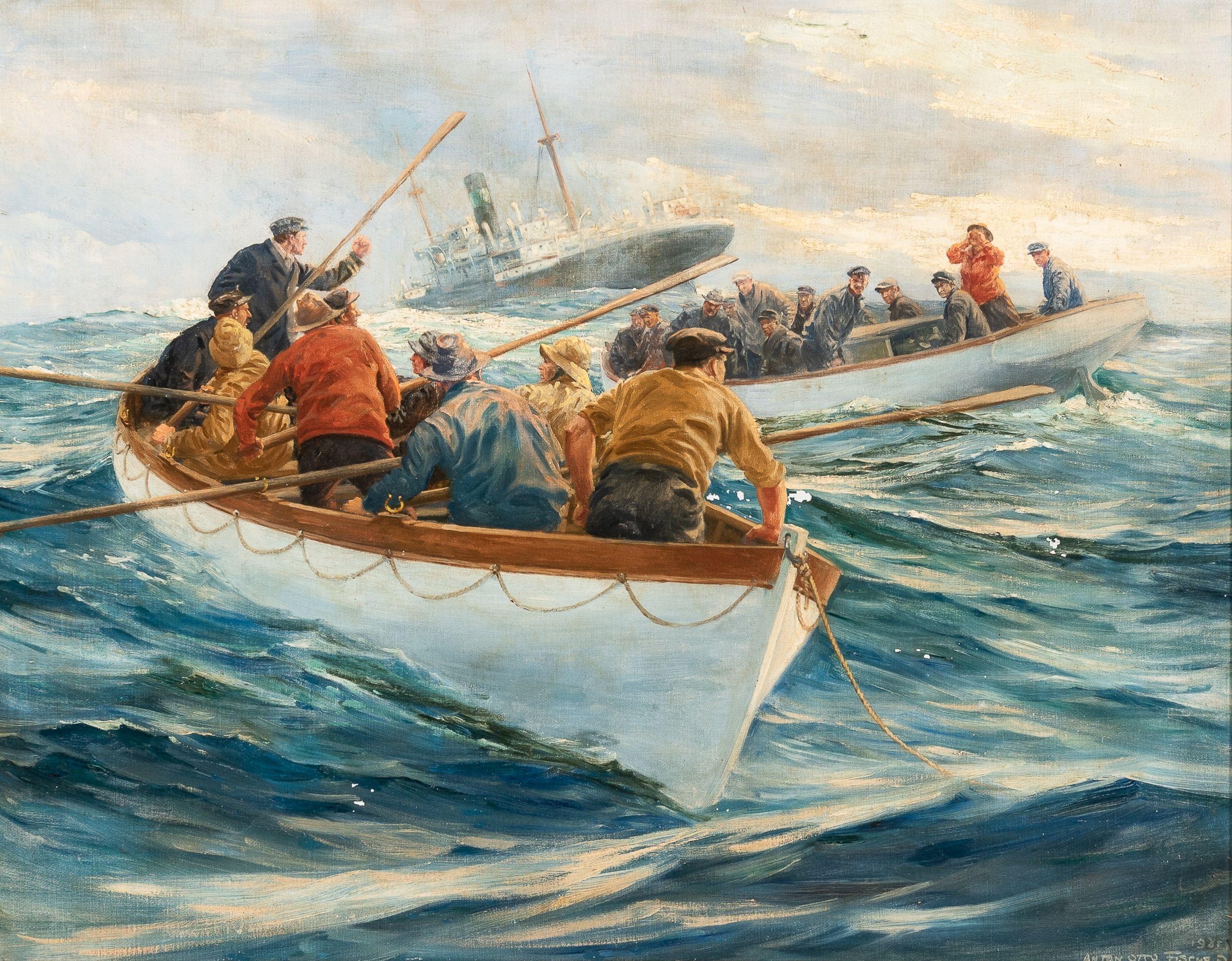 Anton Otto Fischer - The Sinking of the Inchcliffe Castle