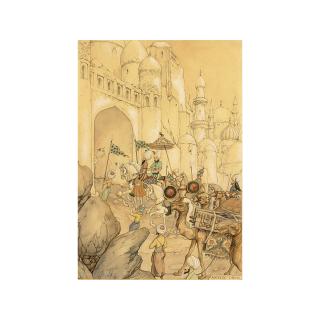 Anton Pieck - The 107St Night, The Story Of Aziz And Aziza; The Vizir Entering The White City