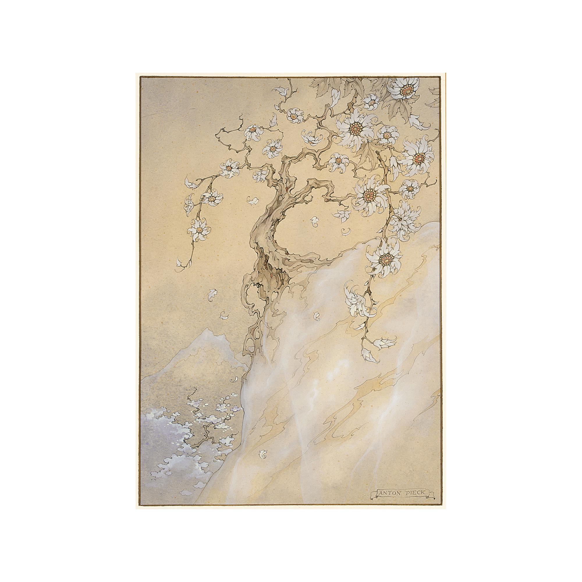 Anton Pieck - The 358St Night, The Story Of Queen Jamlika; A Flowering Tree On A Mountaintop