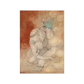 Anton Pieck - The 600St Night, The Story  Of Hassan Al Bassri; The Appearance Of Sheikh Abd Al-Kadoes Riding A White Elephant