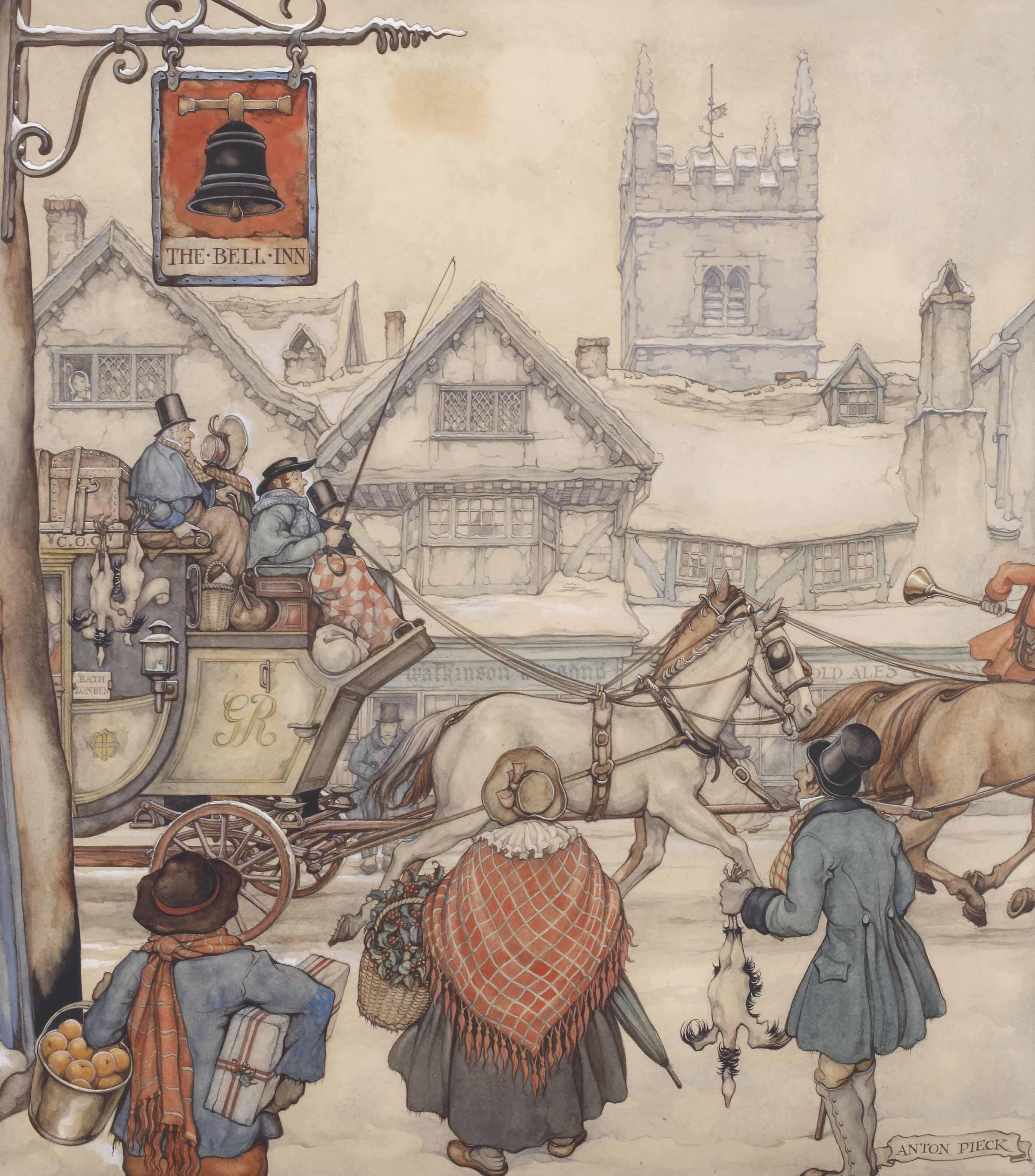 Anton Pieck - The London-Bath stagecoach
