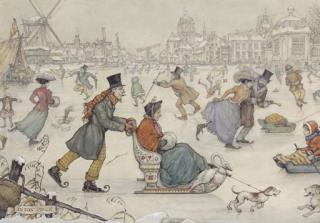 Anton Pieck - Winterfun on the ice