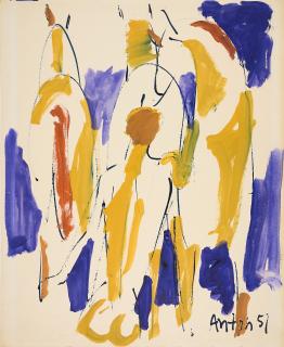 Anton Räderscheidt - Drei Pferde.