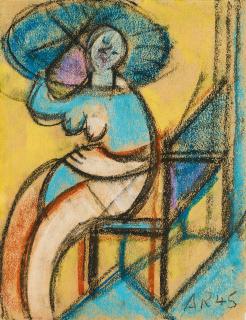 Anton Räderscheidt - Frauenakt.