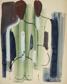 Anton Räderscheidt - Ohne Titel (Zwei Figuren)