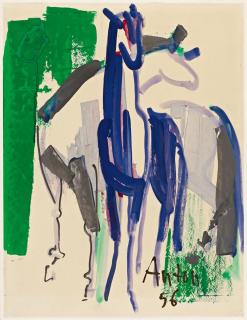 Anton Räderscheidt - Ohne Titel (Zwei Pferde auf der Weide)