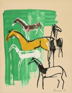 Anton Räderscheidt - Pferde.