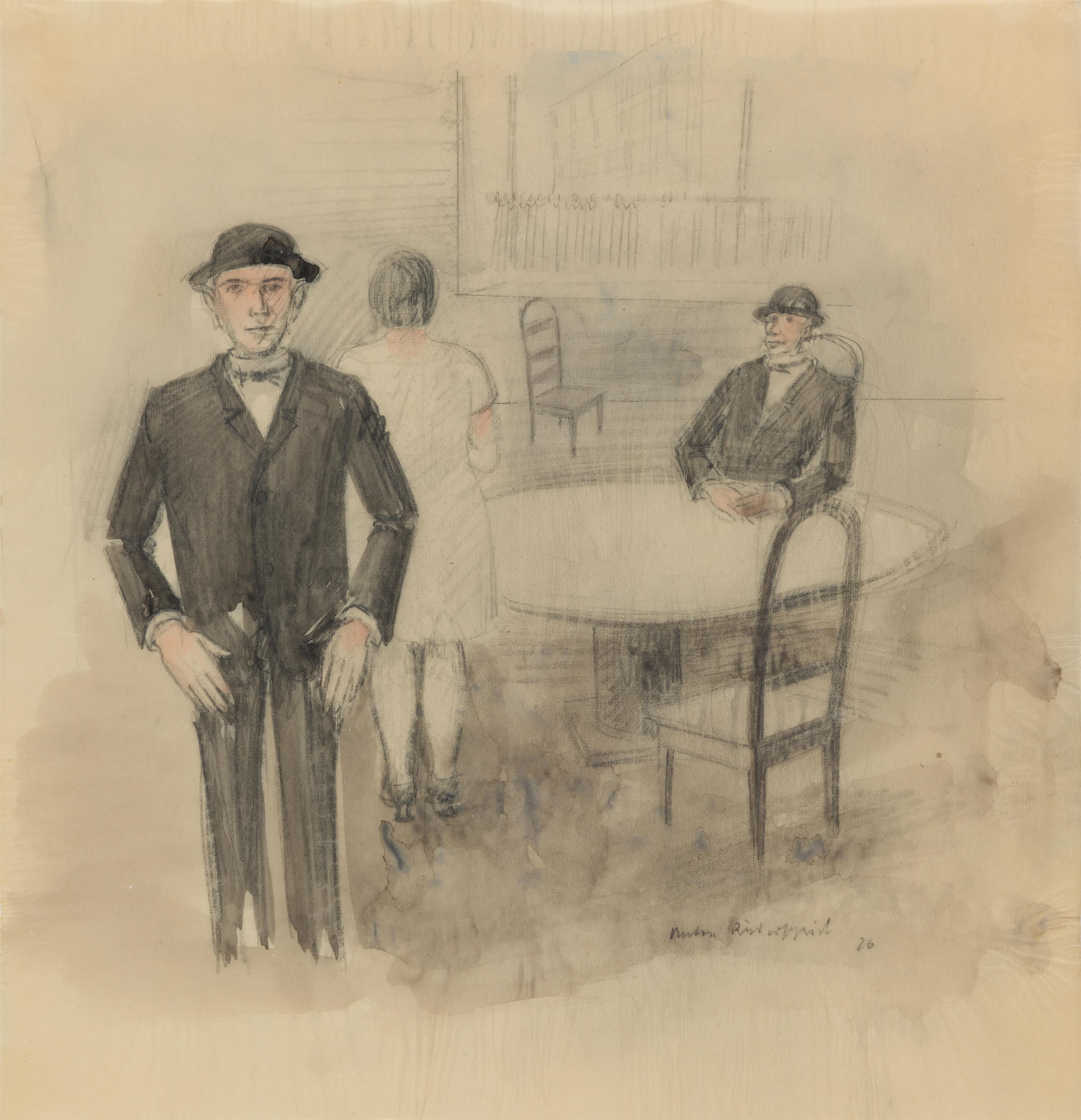 Anton Räderscheidt - Selbstporträt mit Melone