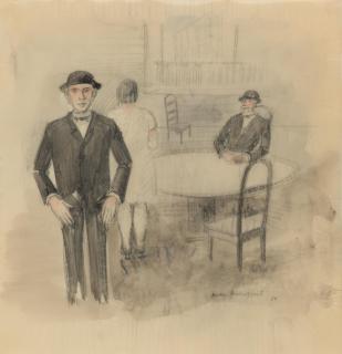 Anton Räderscheidt - Selbstporträt mit Melone