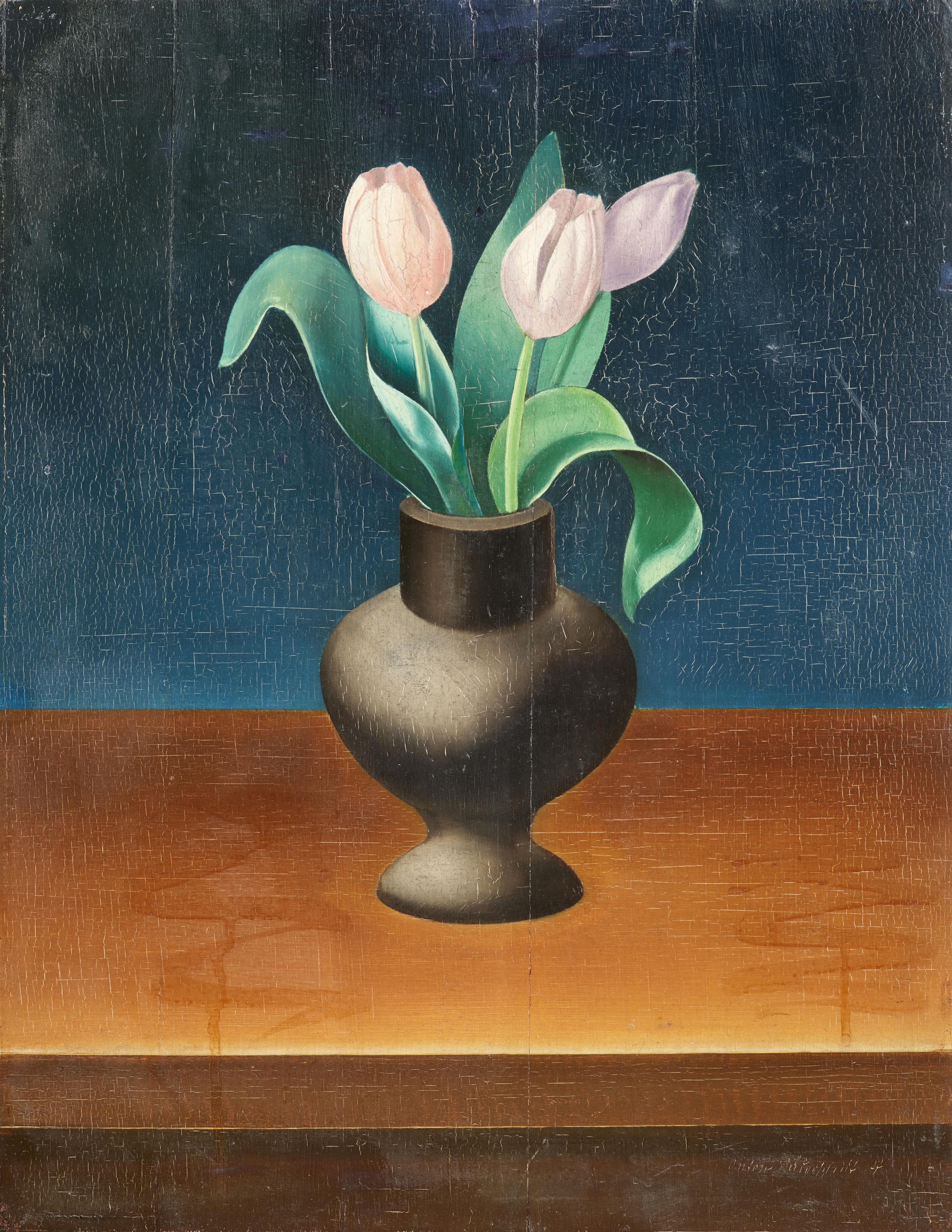 Anton Räderscheidt - Stillleben mit Tulpen