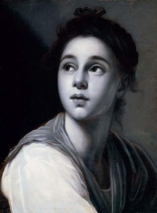 Anton Raphael Mengs - A young woman, en grisaille
