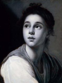 Anton Raphael Mengs - A young woman, en grisaille