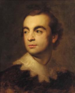 Anton Raphael Mengs - Portrait of a gentleman, bust-length, in a black coat with a van Dyck collar: a study