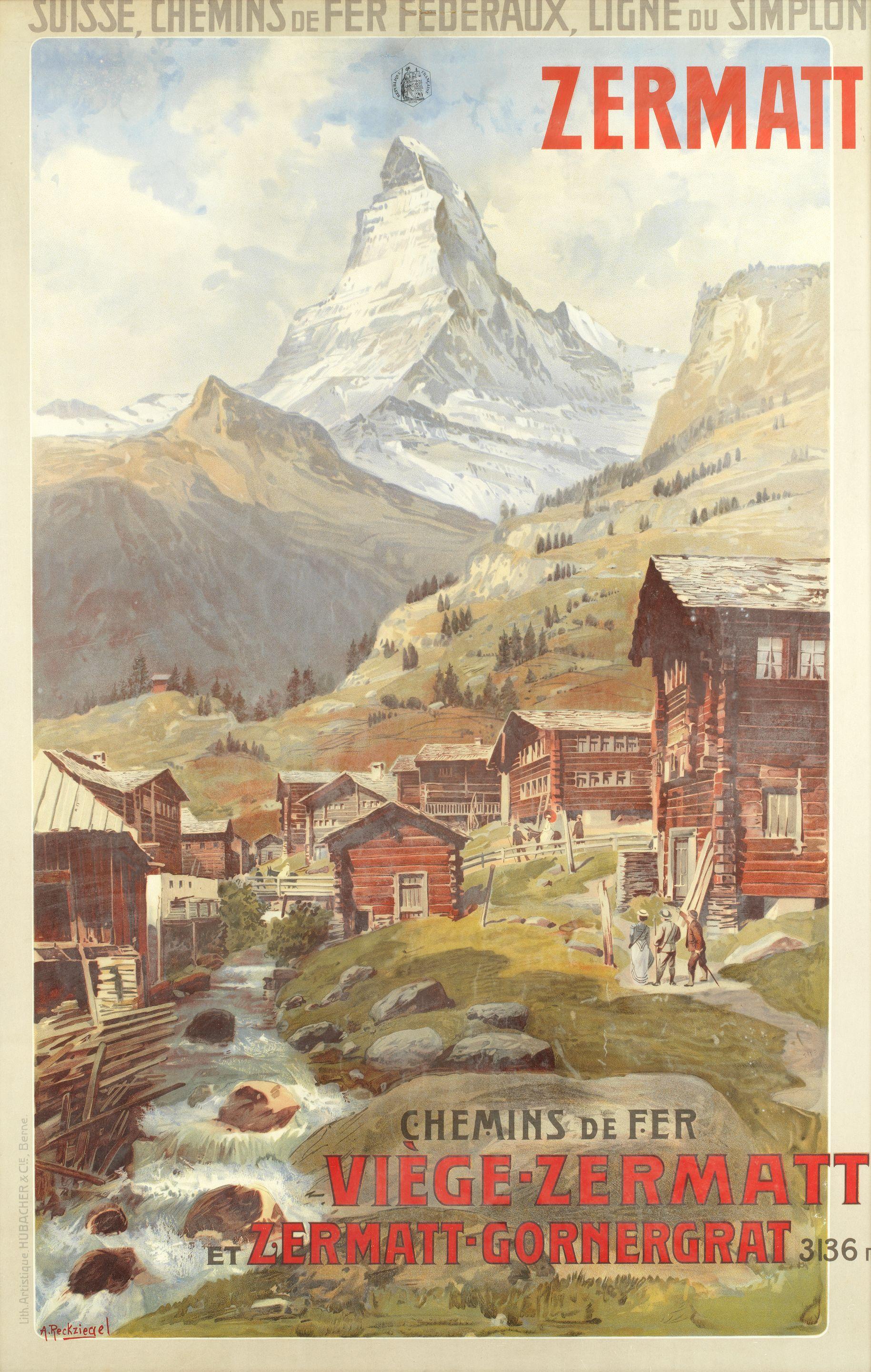 Anton Reckziegel - Zermatt,Chemins De Fer Viege-Zermatt