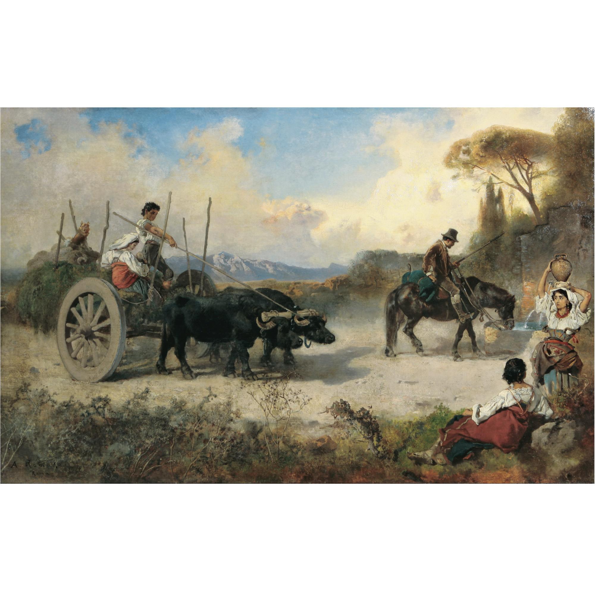 Anton Romako - Austrian An Der Tränke (The Watering Place)