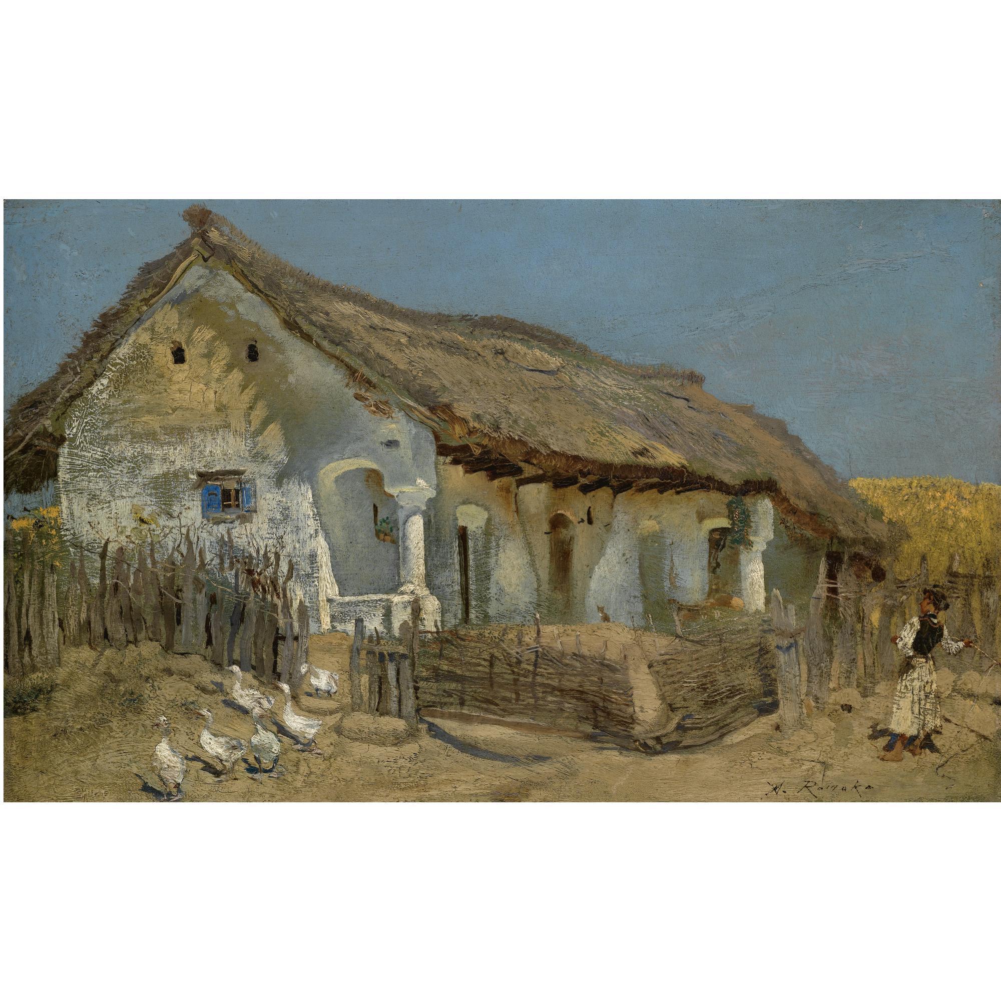 Anton Romako - Austrian ungarischer Bauernhof (Hungarian Farm)