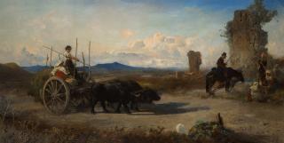 Anton Romako - Travelers on the Via Appia