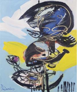 Anton Rooskens - Figuren met gele wolk